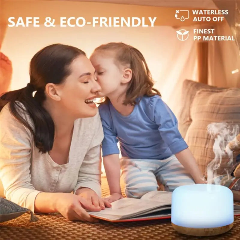 AEE2-Essential Oil Diffuser 500Ml Humidifier Diffusers Aromatherapy Diffuser With Remote Control