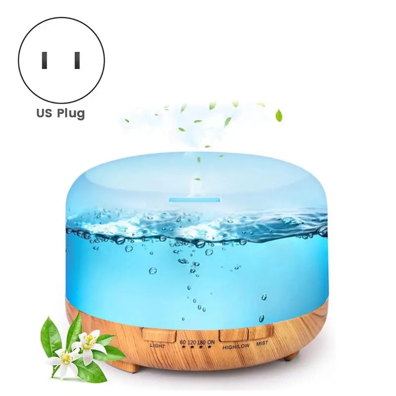 AEE2-Essential Oil Diffuser 500Ml Humidifier Diffusers Aromatherapy Diffuser With Remote Control