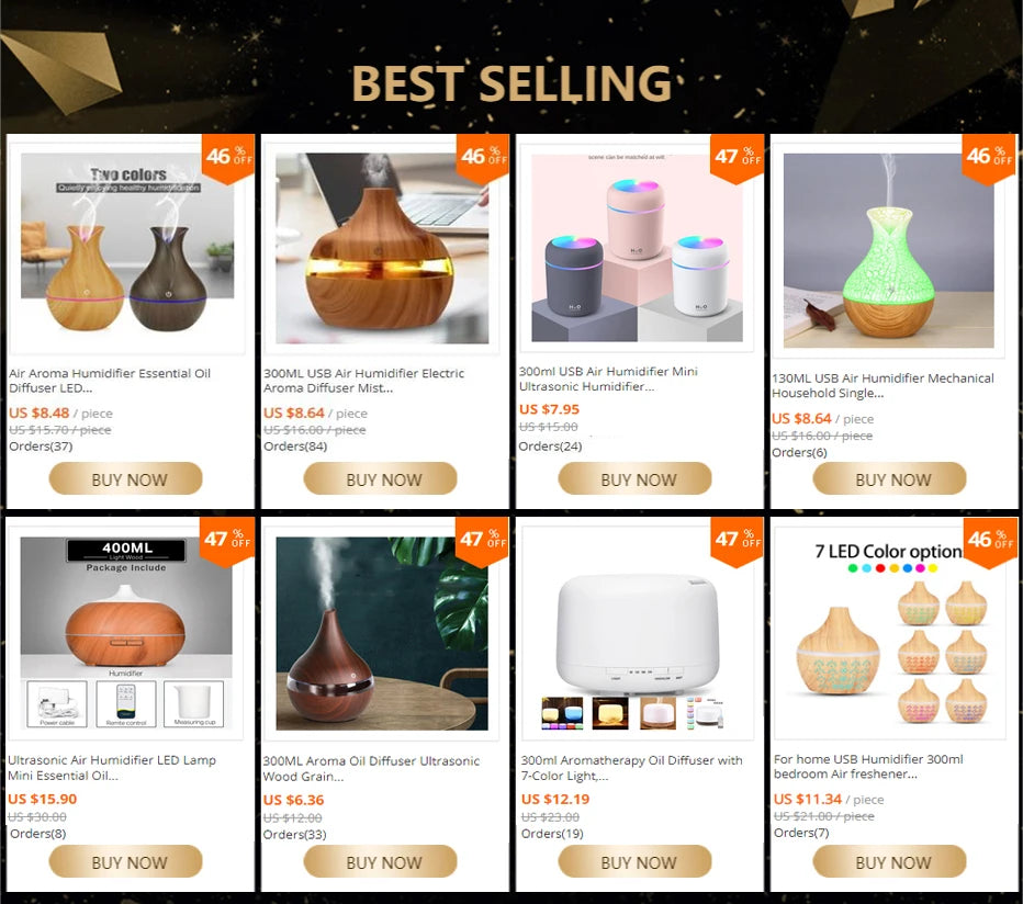 Aroma Diffuser, 500ml Aromatherapy Oil Diffuser with 7-Color Light, Timer-Adjustable Fog Mode Setting