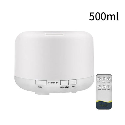 Aroma Diffuser, 500ml Aromatherapy Oil Diffuser with 7-Color Light, Timer-Adjustable Fog Mode Setting
