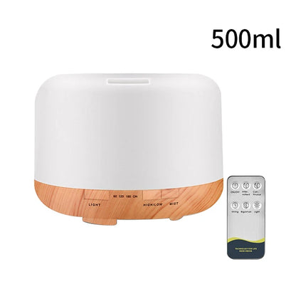 Aroma Diffuser, 500ml Aromatherapy Oil Diffuser with 7-Color Light, Timer-Adjustable Fog Mode Setting